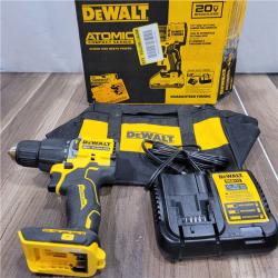 DEWALT ATOMIC 20-Volt Lithium-Ion Cordless 1/2 in. Compact Hammer Drill with Charger and Bag