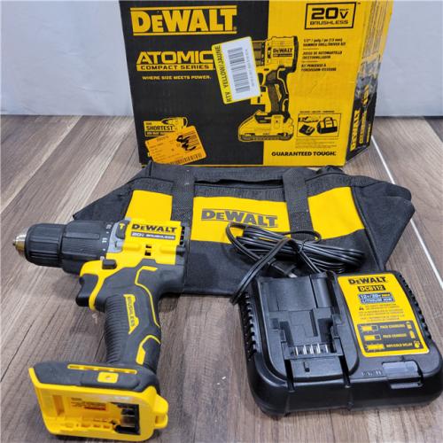 DEWALT ATOMIC 20-Volt Lithium-Ion Cordless 1/2 in. Compact Hammer Drill with Charger and Bag
