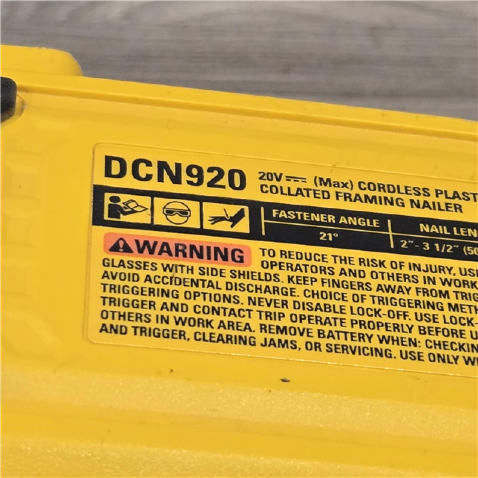 AS-IS DEWALT 20-Volt 21° Cordless Framing Nailer (Tool-Only)