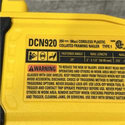 AS-IS DEWALT 20-Volt 21° Cordless Framing Nailer (Tool-Only)