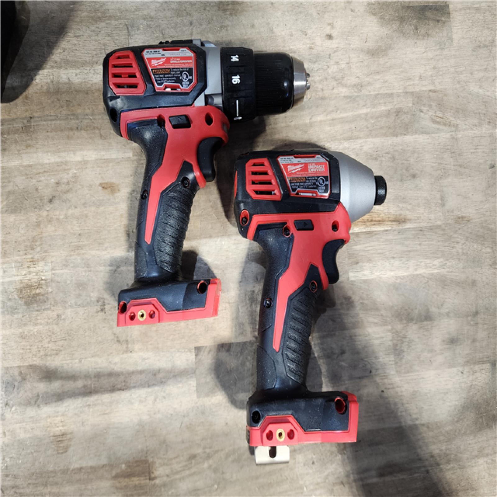 HOUSTON LOCATION - AS-IS Milwaukee 18V Cordless Brushed 2-Tool Drill/Driver and Impact Driver Kit
