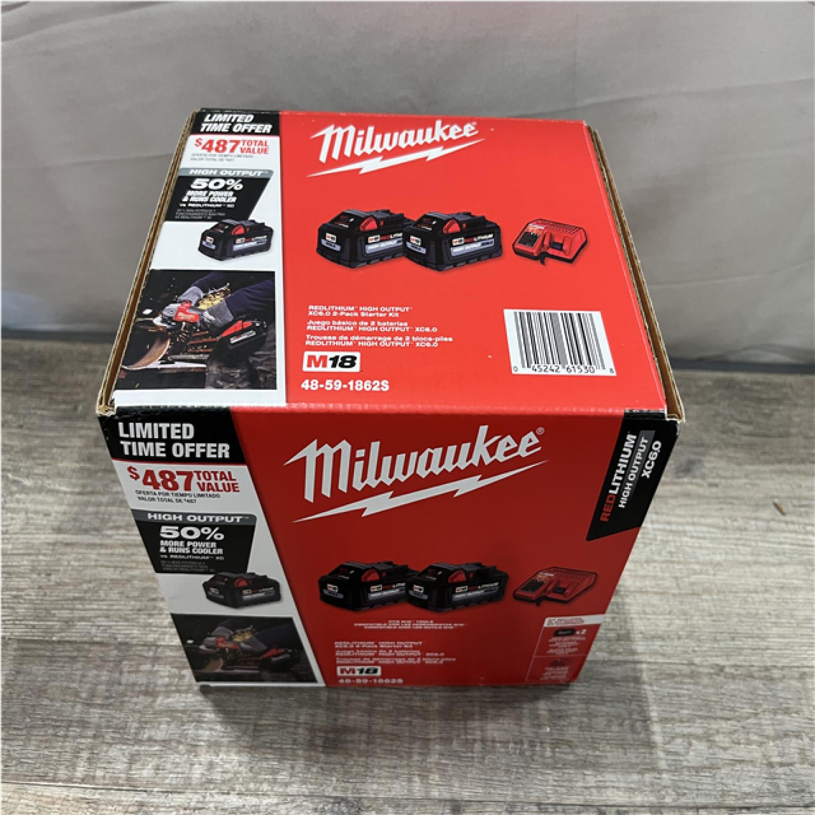 NEW - Milwaukee 18-Volt Lithium-Ion High Output Starter Kit