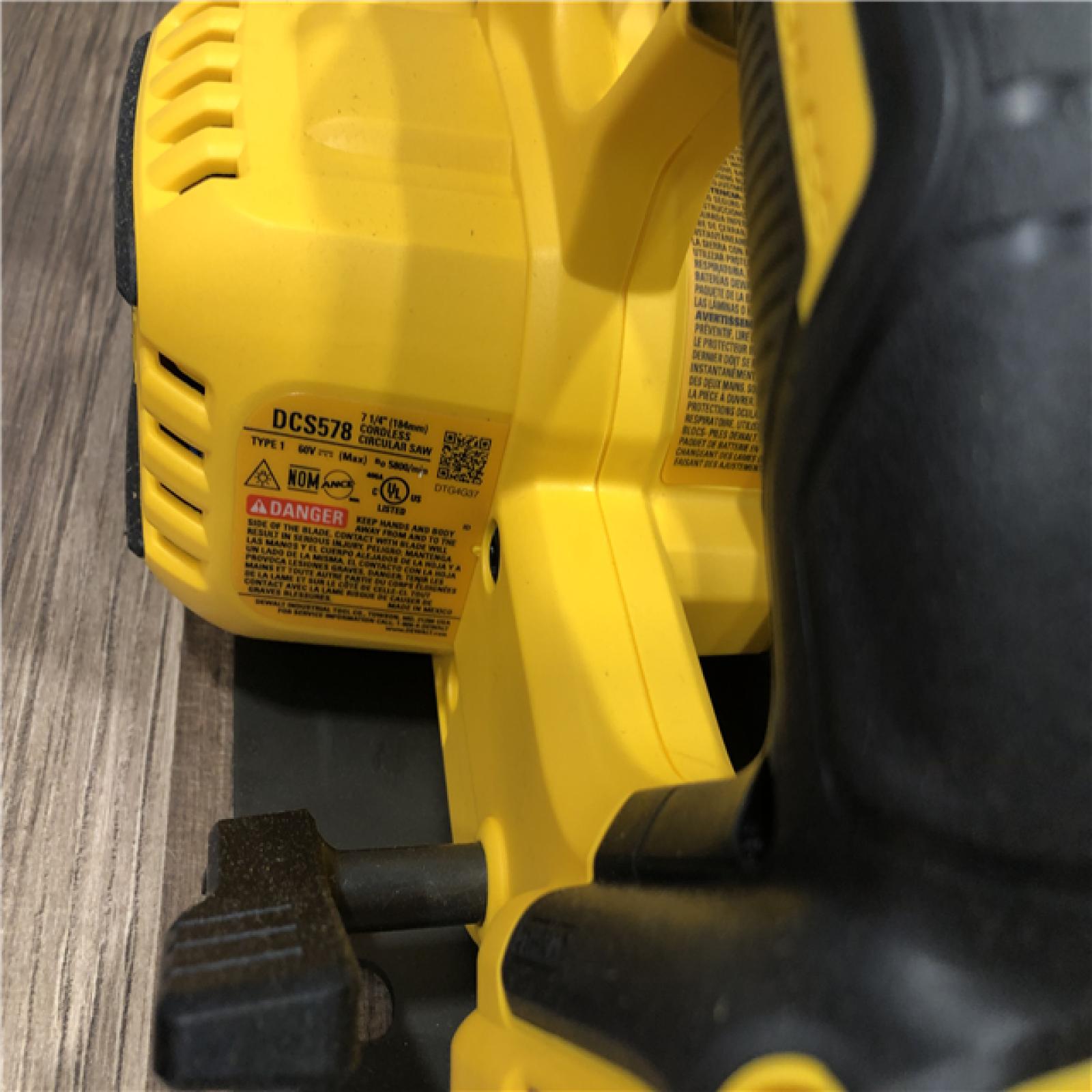 AS-IS DEWALT FLEXVOLT 60V MAX Cordless Brushless 7-1/4 in. Circular Saw with Brake (Tool Only)