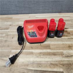 HOUSTON LOCATION - AS-IS MILWAUKEE 2 TOOL COMBO KIT W/ (2) BATTERY & CHARGER