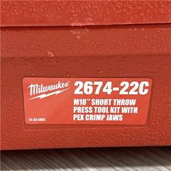 AS-IS Milwaukee M18 18V Lithium-Ion Cordless Short Throw Press Tool Kit