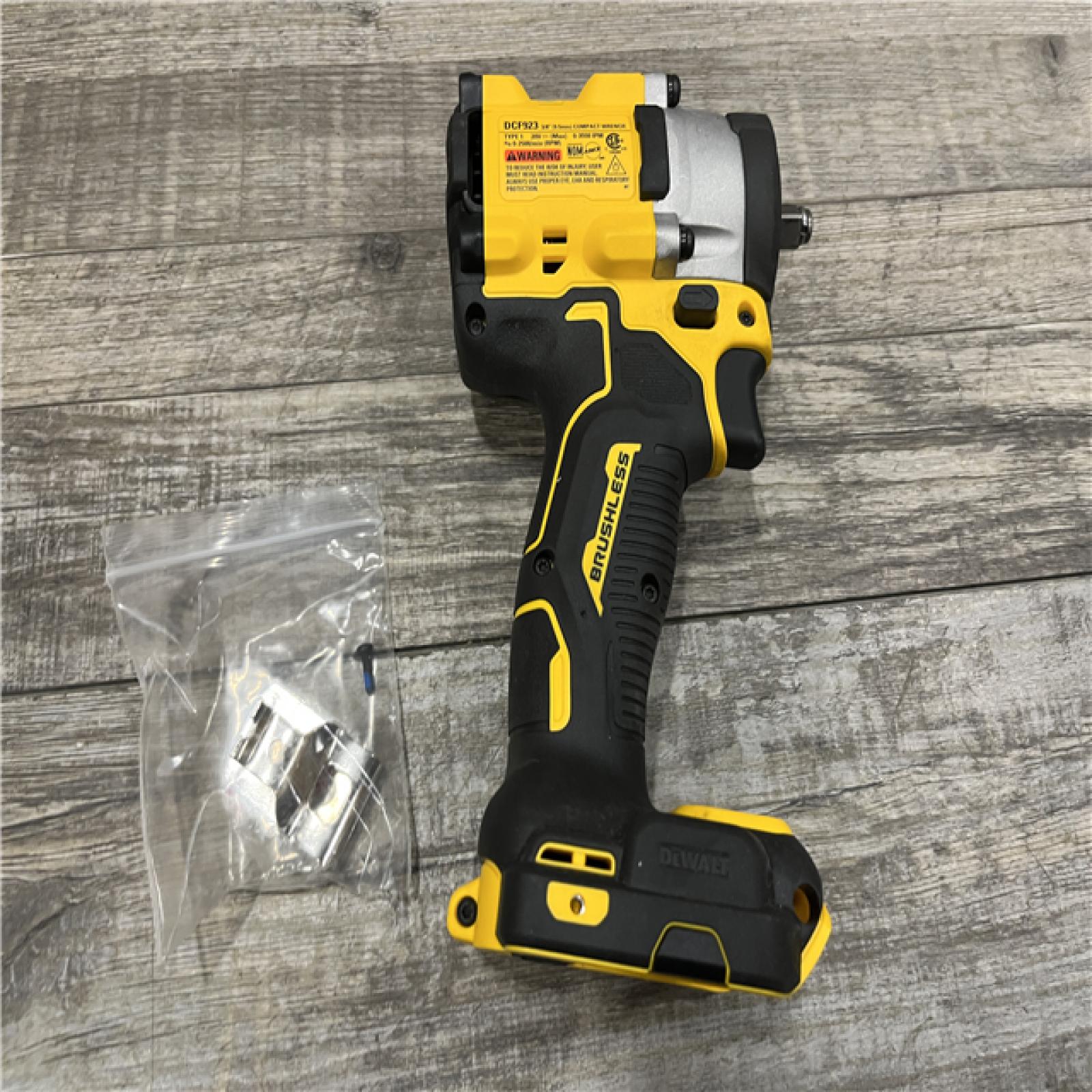 AS-IS DEWALT ATOMIC 20V MAX Cordless Brushless 3/8 in.Variable Speed Impact Wrench (Tool Only)