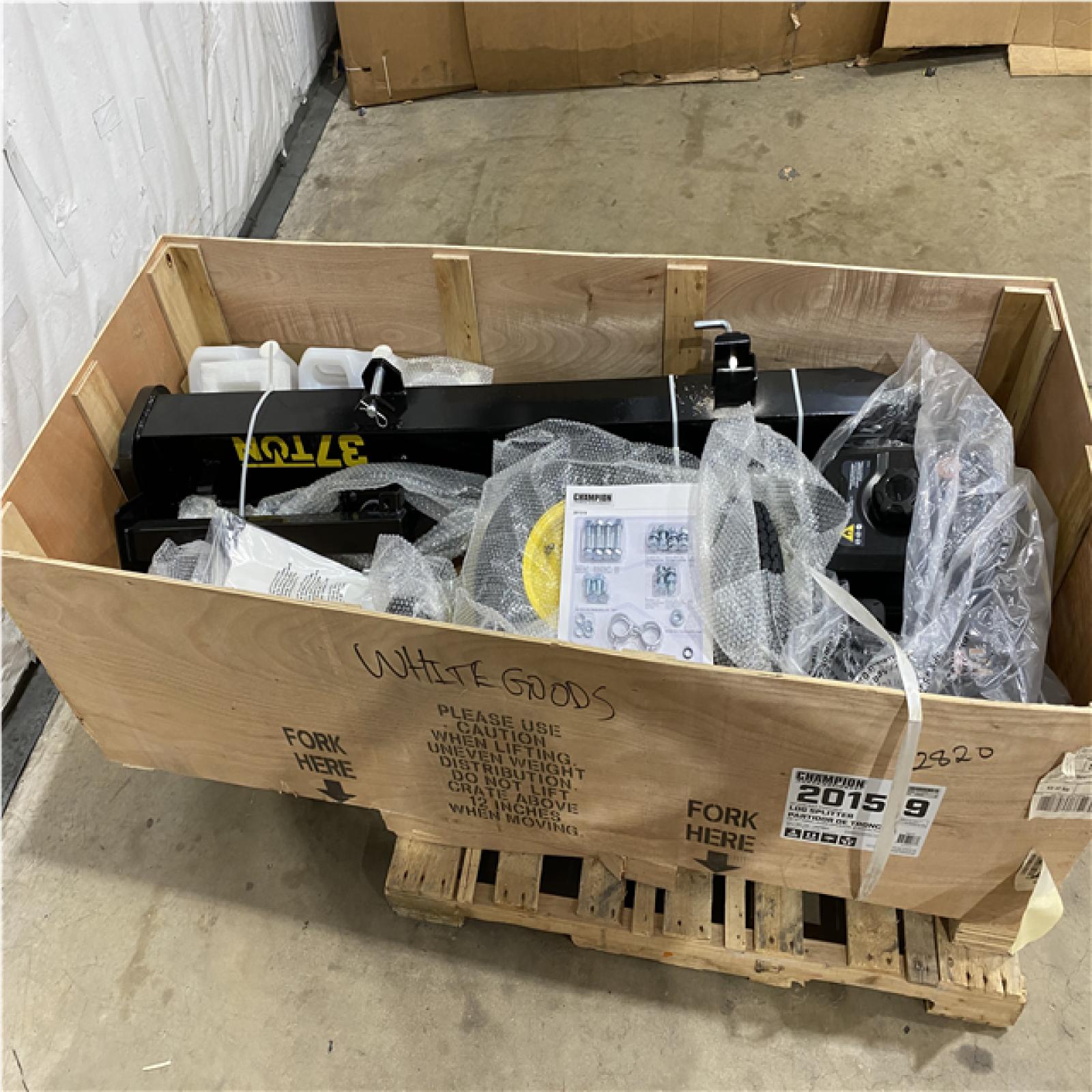 Houston Location - AS-IS Outdoor Power Equipment CHAMPION 37 TON LOG SPLITTER