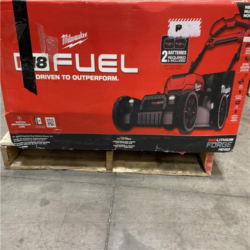 Dallas Location - As-Is Milwaukee M18 FUEL Brushless Cordless 21 in. Walk Behind Dual Battery Self-Propelled Mower Kit