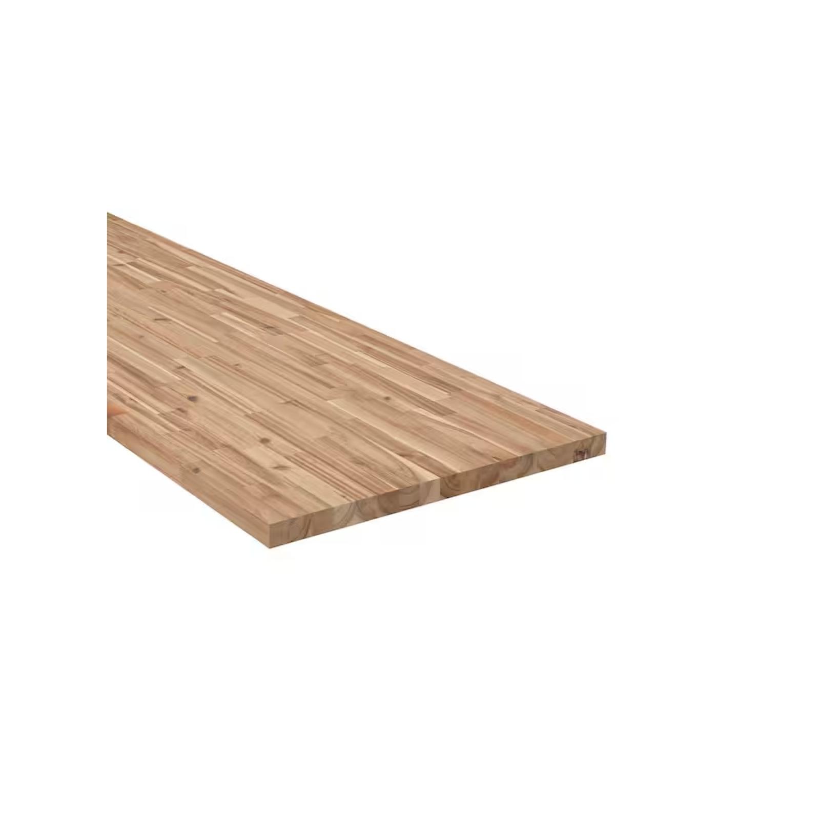 NEW! - HARDWOOD REFLECTIONS 4 ft. L x 25 in. D Unfinished Acacia Solid Wood Butcher Block Countertop with Square Edge