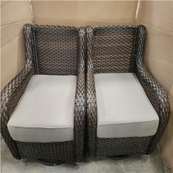 Phoenix LIKE NEW 3-Seat Wicker Sofa with Swivel Arm Chair and Coffee Table (Missing Cushions)