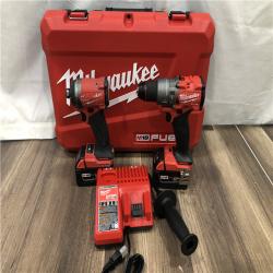 AS-IS Milwaukee FUEL 18V Lithium-Ion Brushless Cordless Hammer Drill and Impact Driver Combo Kit