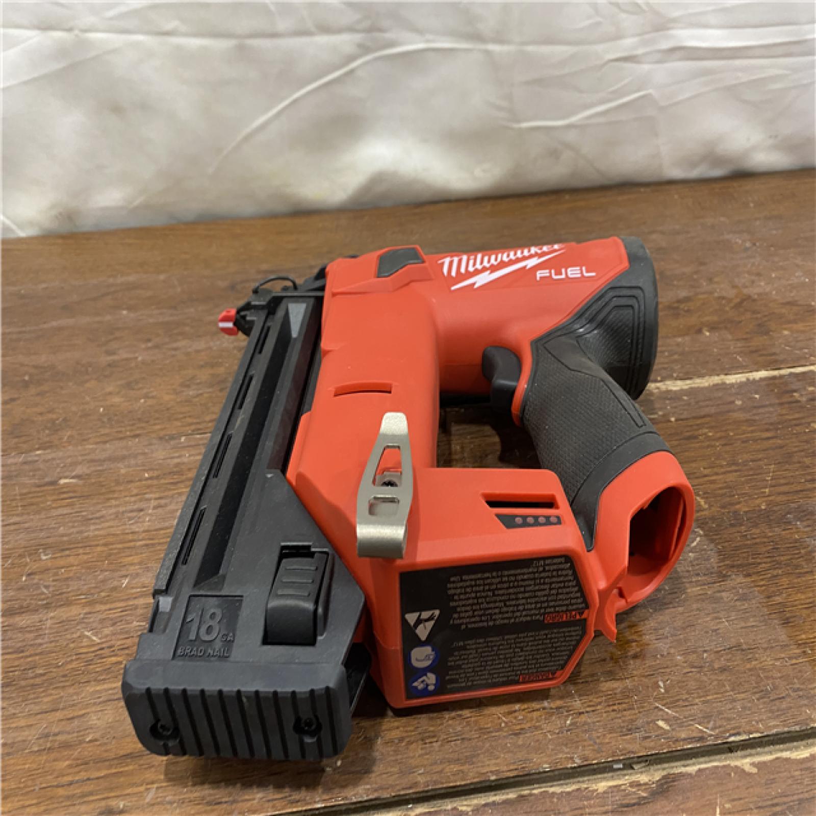 AS-IS M12 FUEL 12-Volt Lithium-Ion Brushless Cordless 18-Guage Compact Brad Nailer (Tool Only)