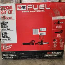 Phoenix Location Appears NEW Milwaukee M18 FUEL 16 in. 18V Lithium-Ion Brushless Battery Chainsaw Kit with M18 GEN II FUEL Blower 2727-21HDP