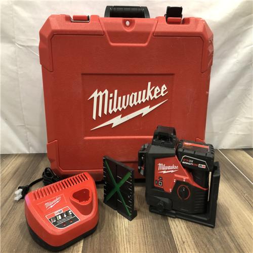 AS-IS Milwaukee 12-Volt Lithium-Ion Cordless Green 250 ft. 3-Plane Laser Level Kit