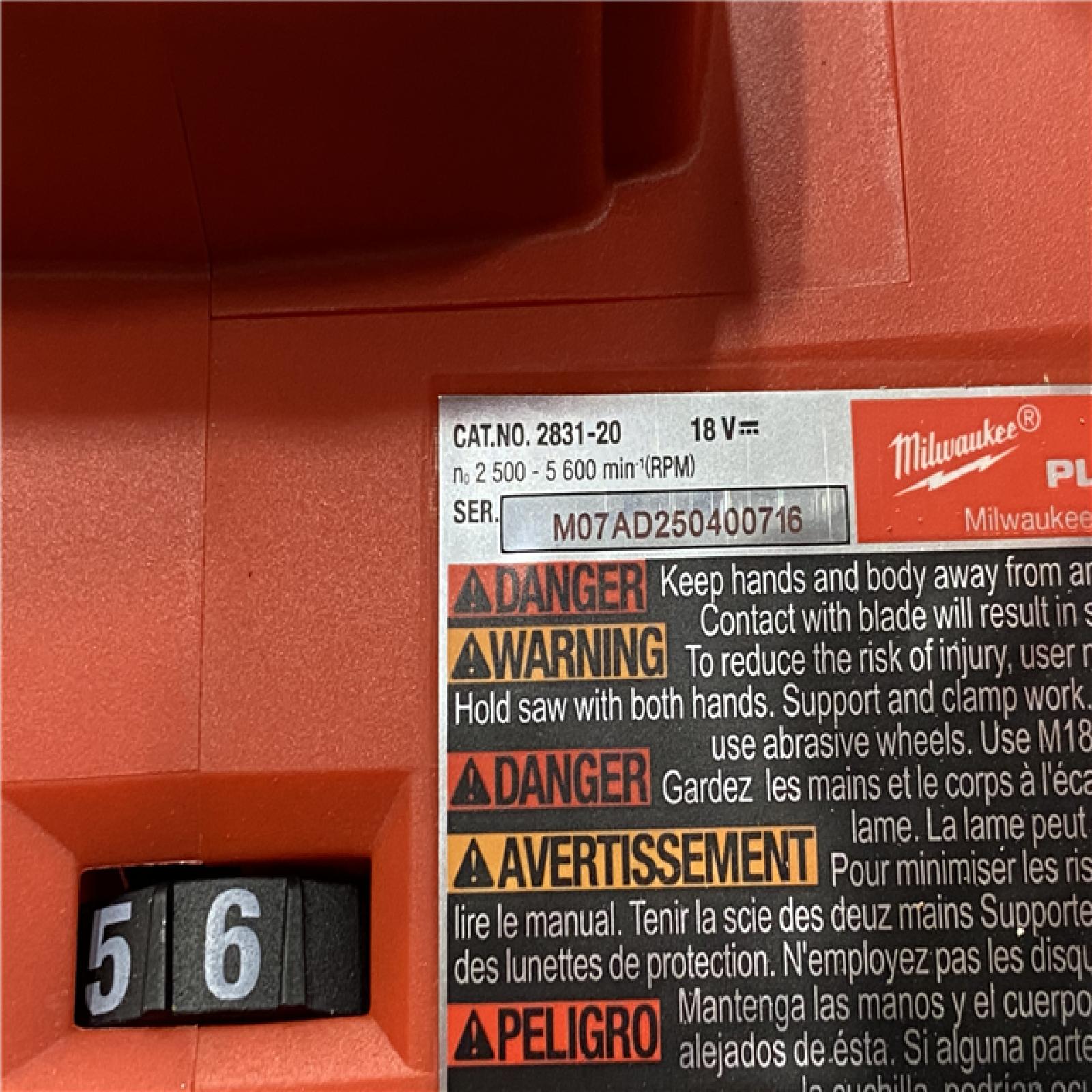 AS-IS Milwaukee FUEL 18V Lithium-Ion Brushless Cordless 6-1/2 in. Plunge Track Saw PACKOUT Kit