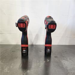 AS-IS- Milwaukee 12V Lithium-Ion Cordless Drill Driver/Impact Driver Combo Kit