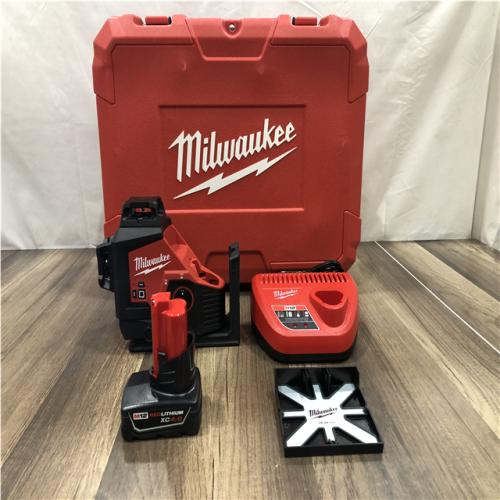 AS-IS Milwaukee 12-Volt Lithium-Ion Cordless Green 250 ft. 3-Plane Laser Level Kit