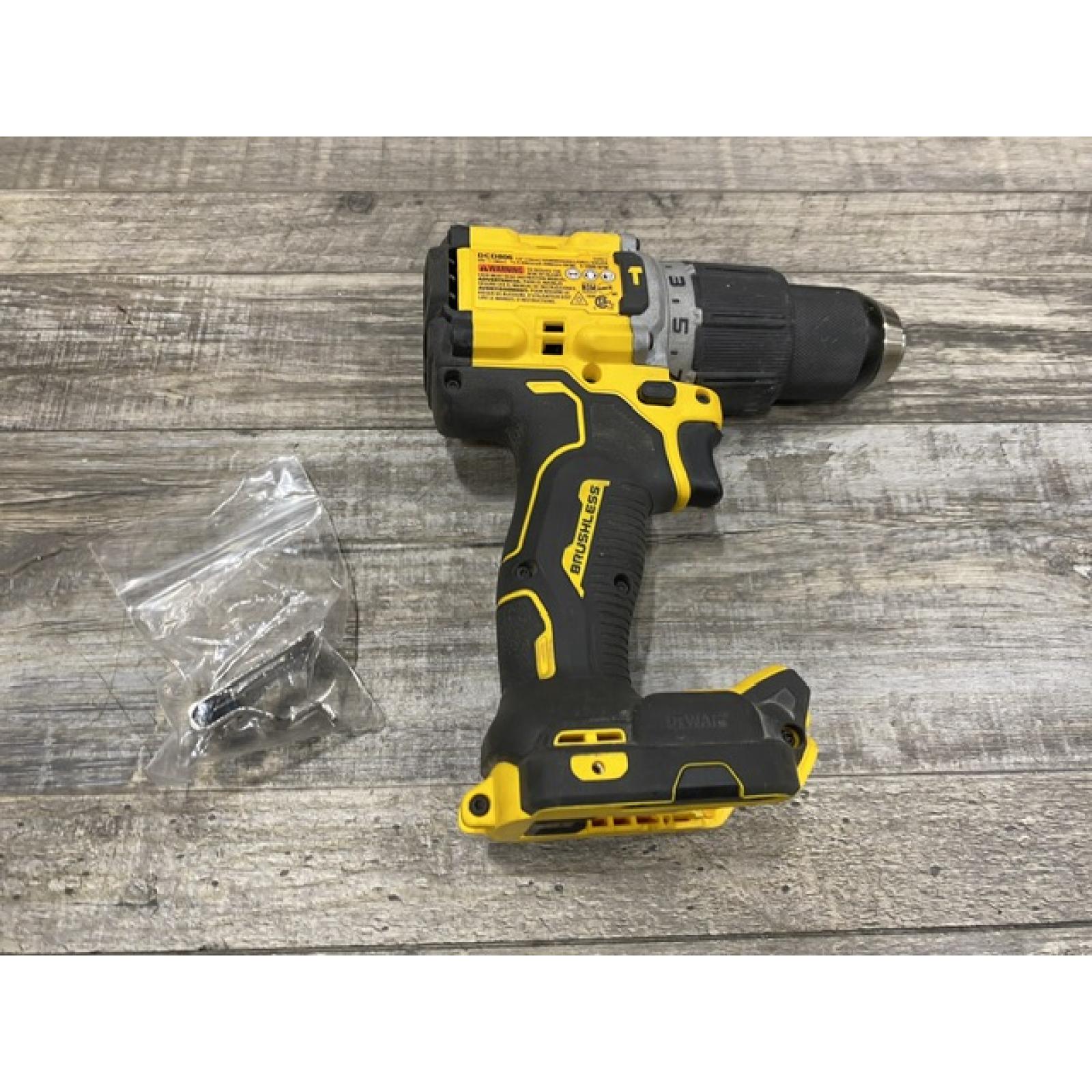 AS-IS DEWALT 20V XR Brushless Cordless 1/2 in. Hammer Drill (Tool-Only)