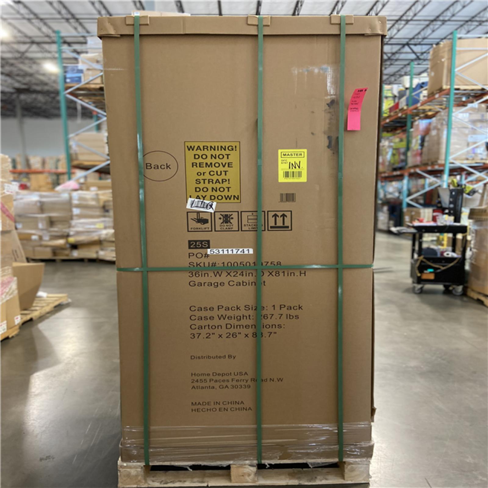 DALLAS LOCATION - Husky Heavy Duty Welded 20-Gauge Steel Freestanding Garage Cabinet in Black (36 in. W x 81 in. H x 24 in. D)
