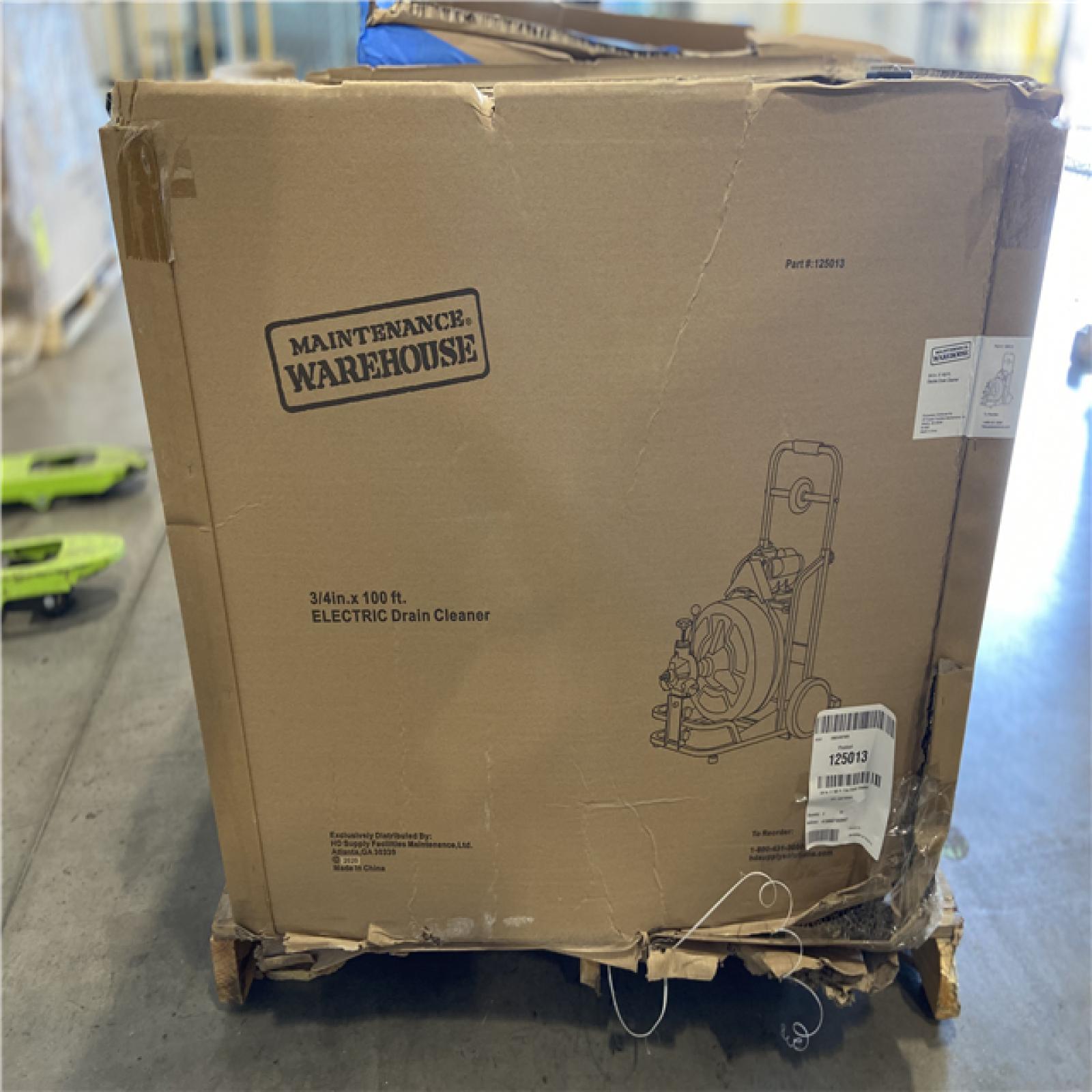 DALLAS LOCATION - AS-IS Maintenance Warehouse® 3/4 In. X 100 Ft. Electric Drain Cleaner