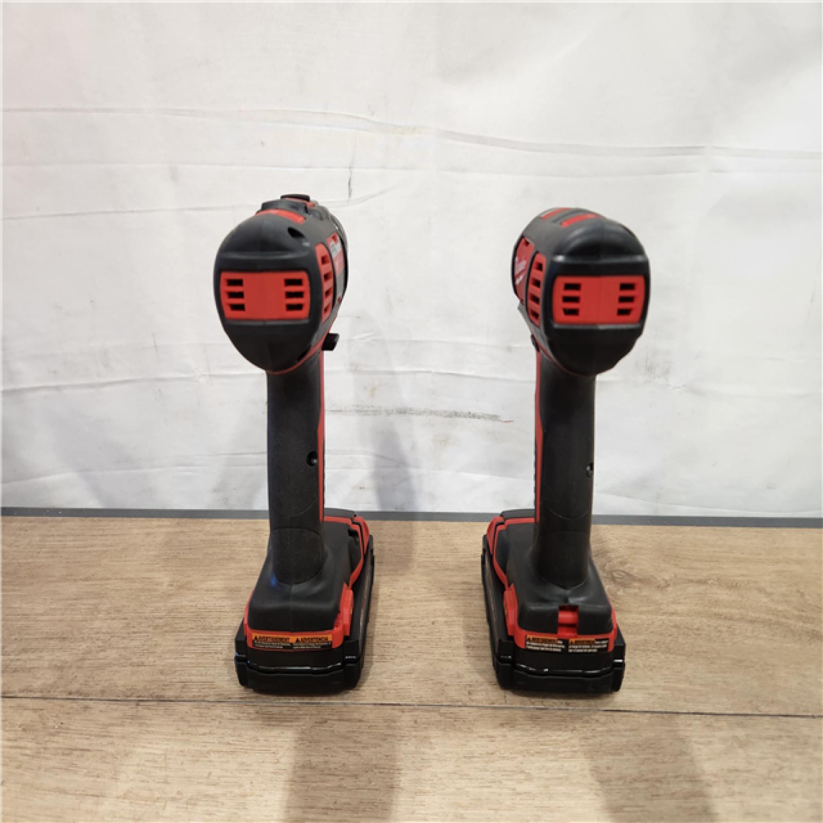 AS-IS- Milwaukee 18V Lithium-Ion Cordless Drill Driver/Impact Driver Combo Kit