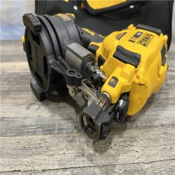 AS-IS DEWALT 20V MAX Lithium-Ion 15-Degree Electric Cordless Roofing Nailer Kit