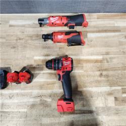 HOUSTON LOCATION - AS - IS MILWAUKEE 3 TOOL COMBO KIT W/ (3) BATTERIES