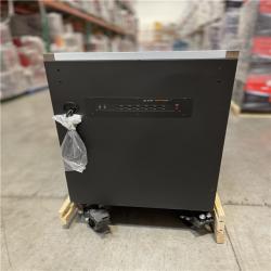 DALLAS LOCATION- Husky Tool Storage Heavy Duty 96 in. W x 24 in. D Matte Black Mobile Workbench Cabinet with Stainless Steel Top