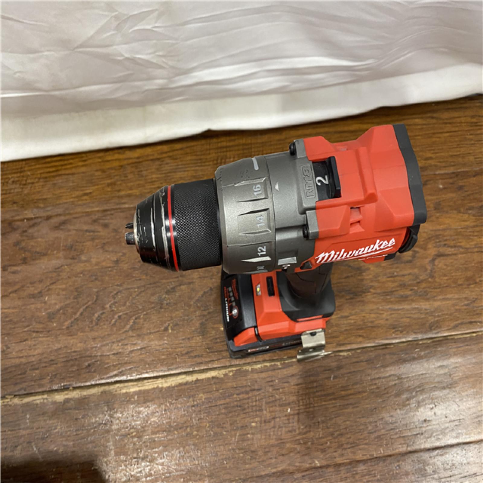 AS-IS Milwaukee 2904-22 Hammer Drill Driver Kit with Batteries  Charger & Tool Case  Red