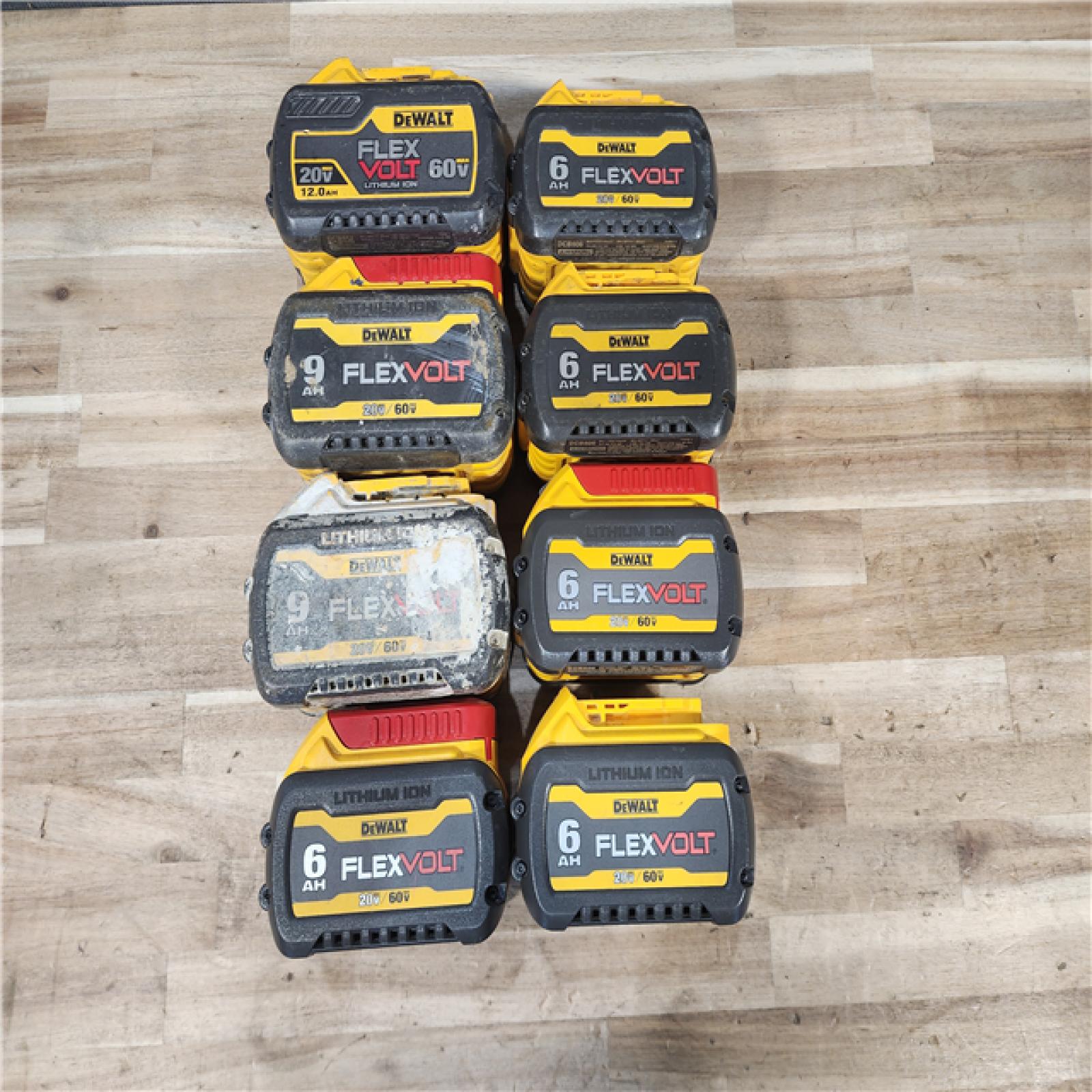 HOUSTON LOCATION - AS-IS DEWALT FLEXVOLT BATTERY PACK QTY - 8