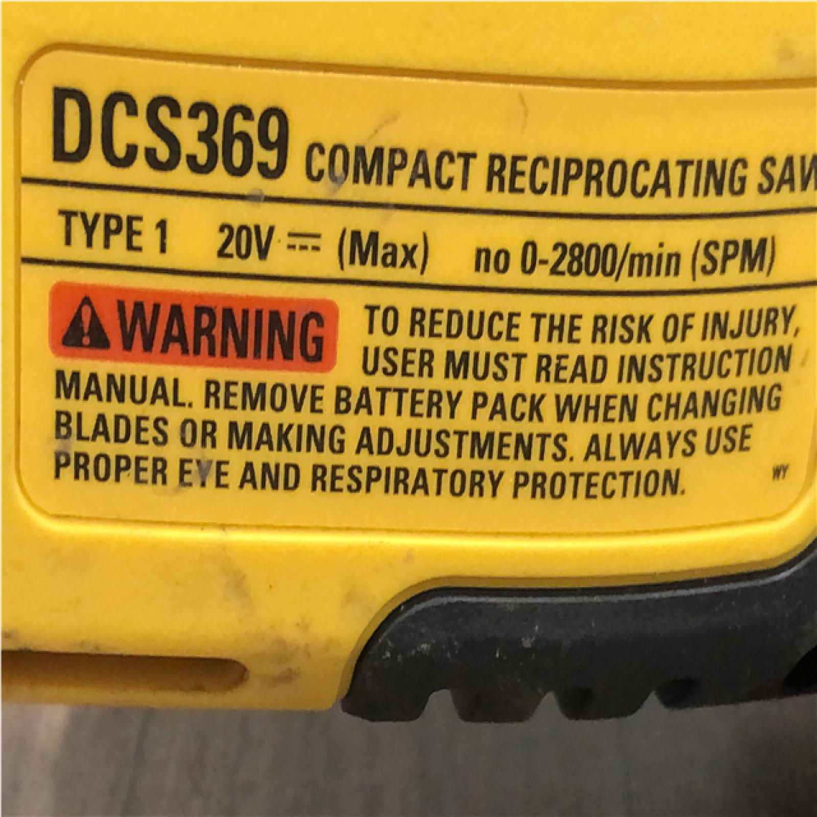 AS-IS DEWALT ATOMIC 20V MAX Cordless Brushless Compact Reciprocating Saw (Tool Only)