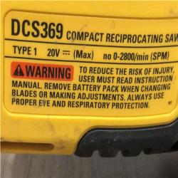 AS-IS DEWALT ATOMIC 20V MAX Cordless Brushless Compact Reciprocating Saw (Tool Only)