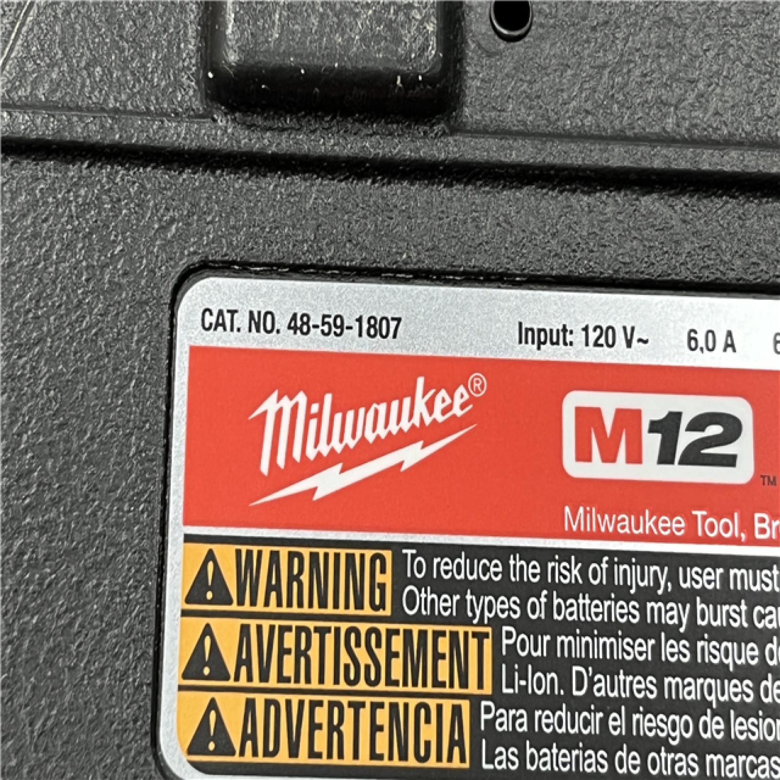 AS-IS Milwaukee 12-Volt/18-Volt Lithium-Ion Multi-Voltage 6-Port Sequential Rapid Battery Charger