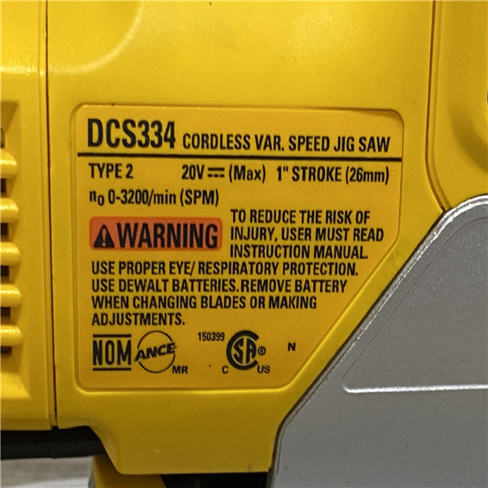 AS-IS DEWALT 20V MAX XR Cordless Brushless Jigsaw (Tool Only)