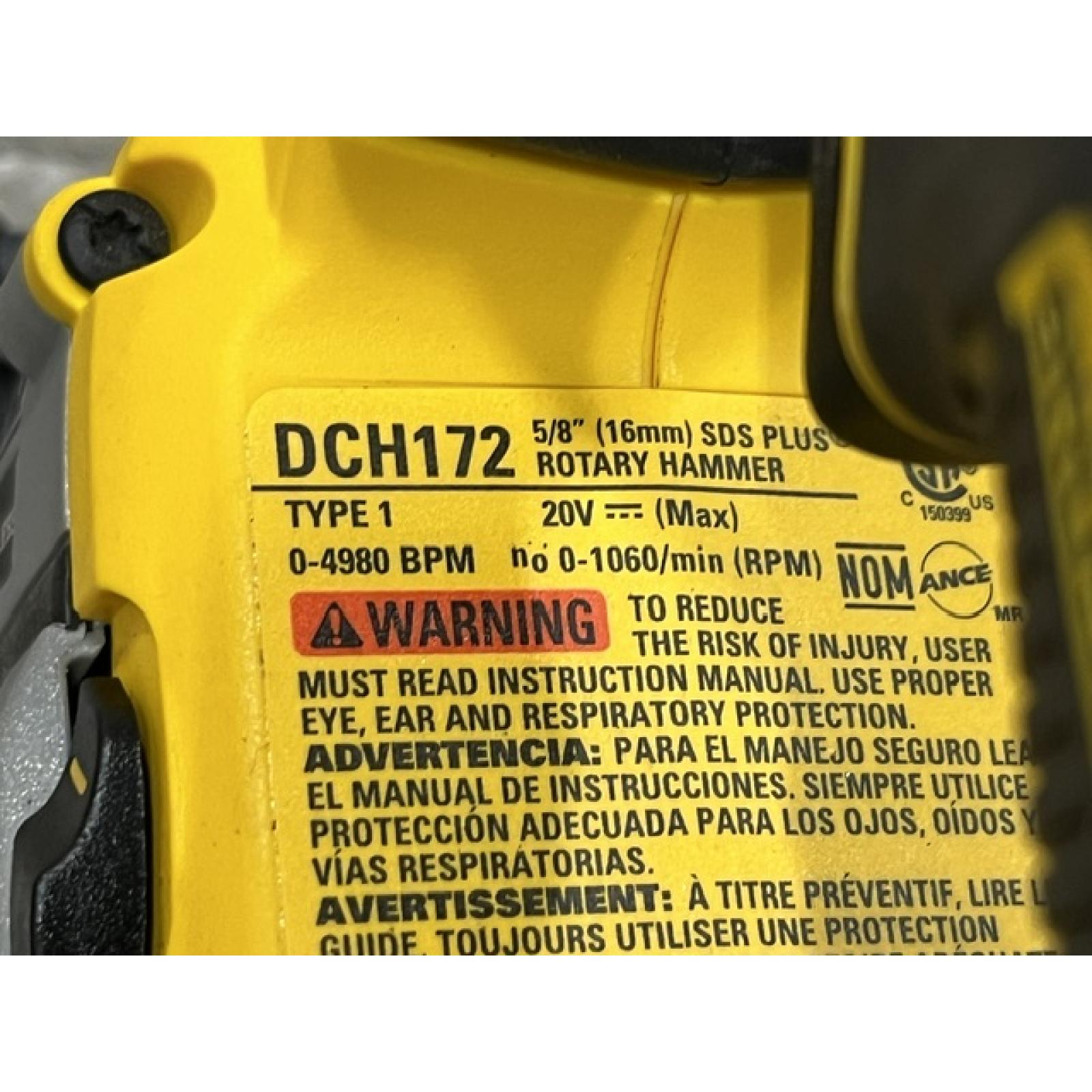 AS-IS DEWALT ATOMIC 20V MAX Cordless Brushless Ultra-Compact 5/8 in. SDS Plus Hammer Drill (Tool Only)