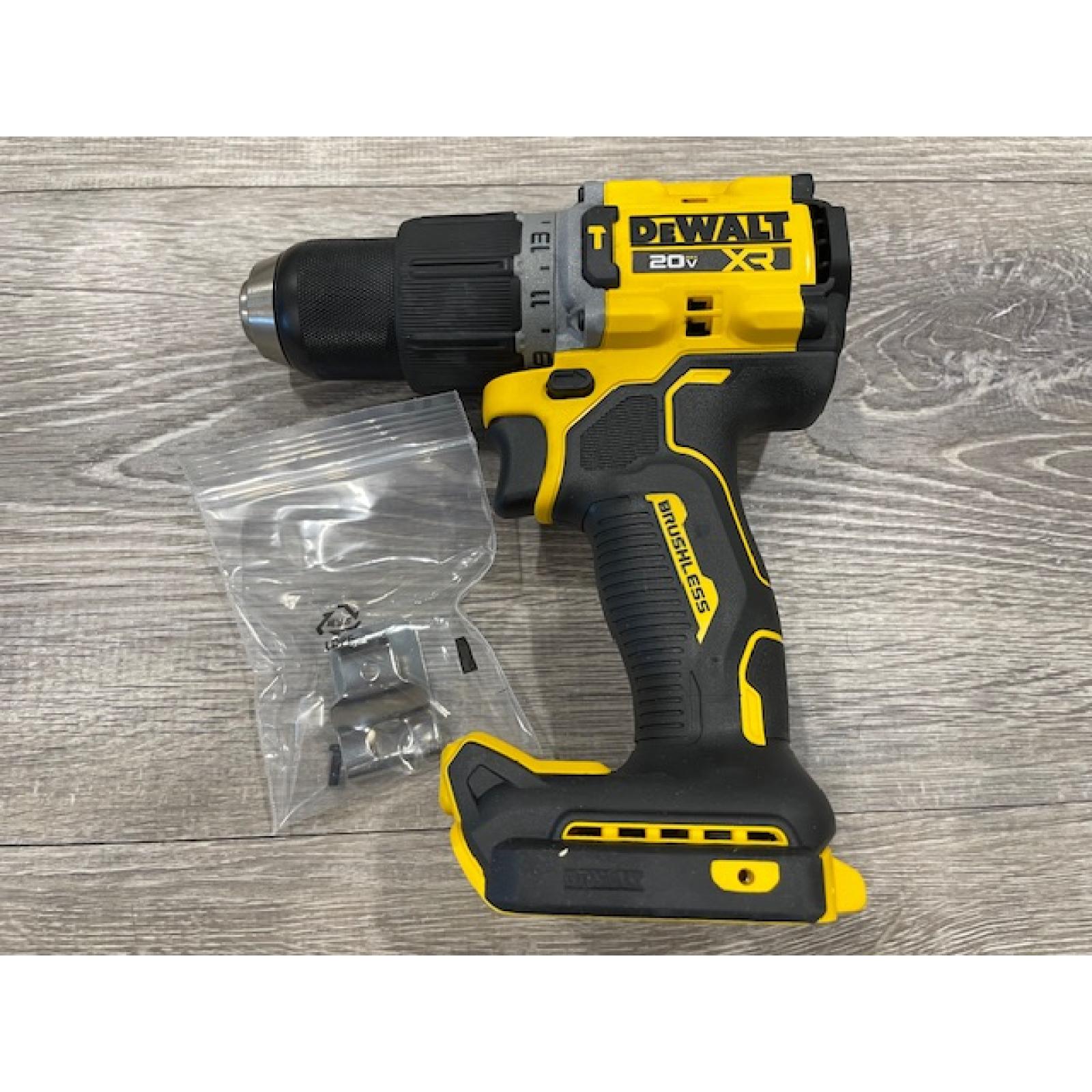 AS-IS DEWALT 20V XR Brushless Cordless 1/2 in. Hammer Drill (Tool-Only)