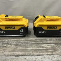 AS-IS DEWALT 20V MAX Premium Lithium-Ion 4.0Ah Battery Pack (2 Pack)