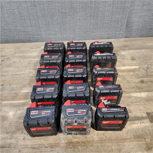 HOUSTON LOCATION - AS-IS MILWAUKEE BATTERY PACK QTY - 15