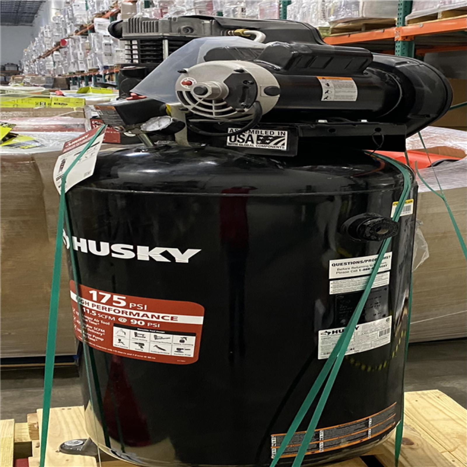 Dallas Location - As-Is  Husky 60 Gal. 3.7 HP 175 PSI Electric Air Compressor