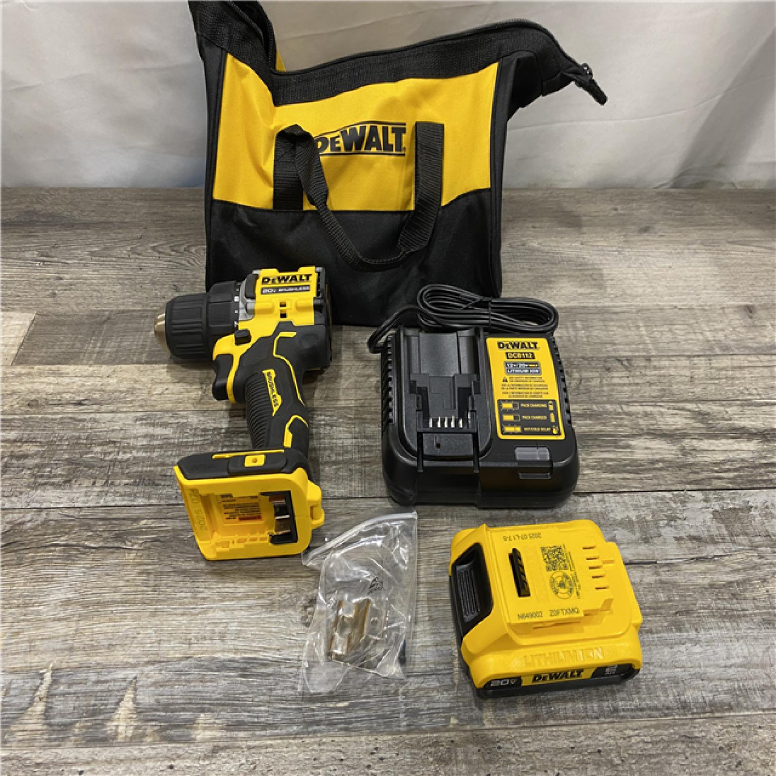 AS-IS DEWALT Atomic 20V Lithium-Ion Cordless Compact 1/2 in. Drill/Driver Kit