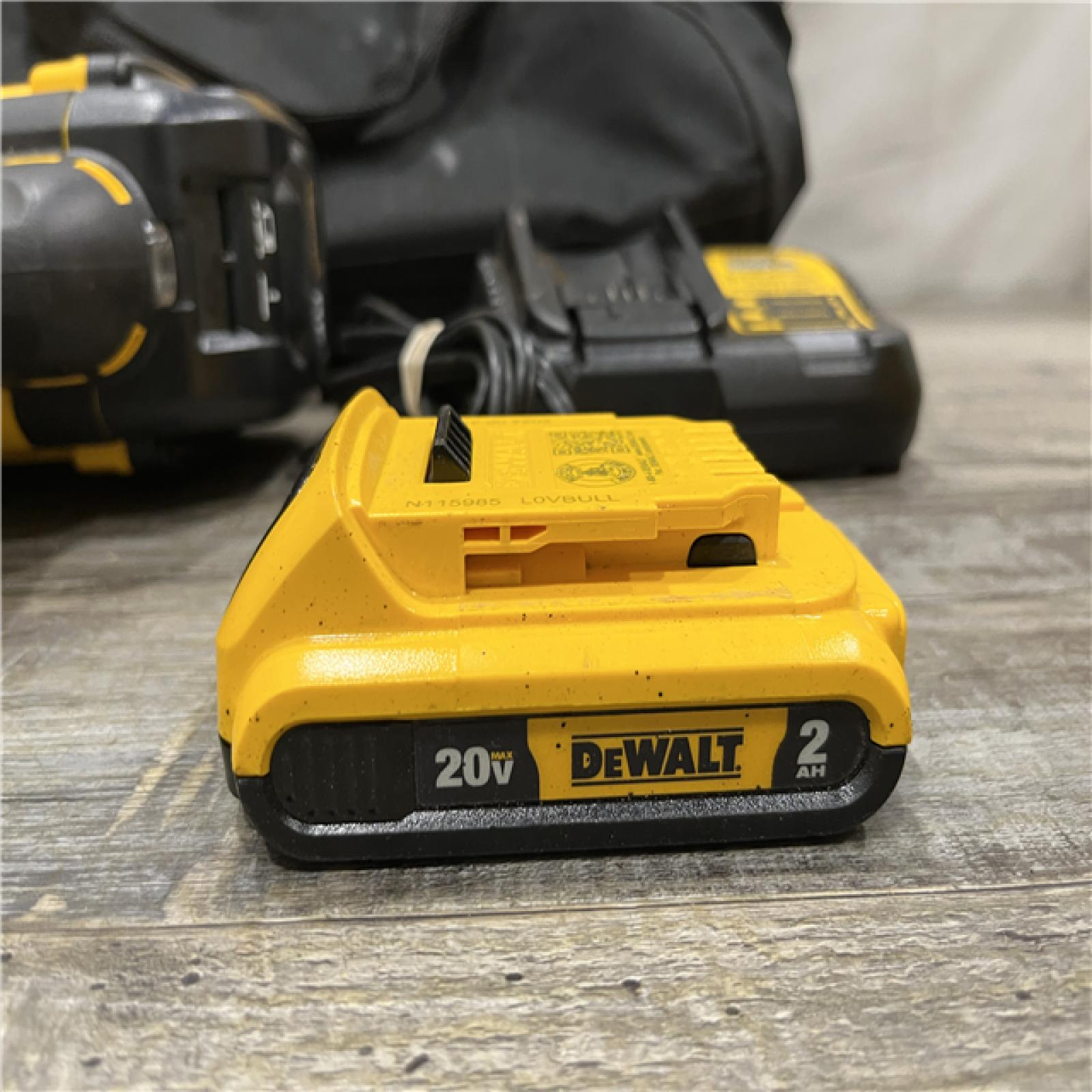 AS-IS DEWALT 20V MAX Lithium-Ion 15-Degree Electric Cordless Roofing Nailer Kit