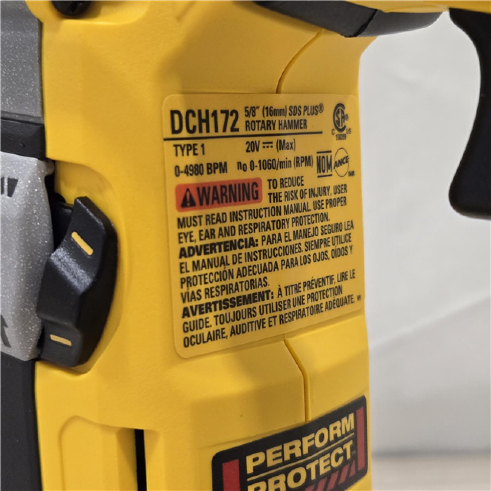 AS-IS Dewalt DCH172B  20V 5/8 Inch Cordless SDS Plus Rotary Hammer (Tool Only)