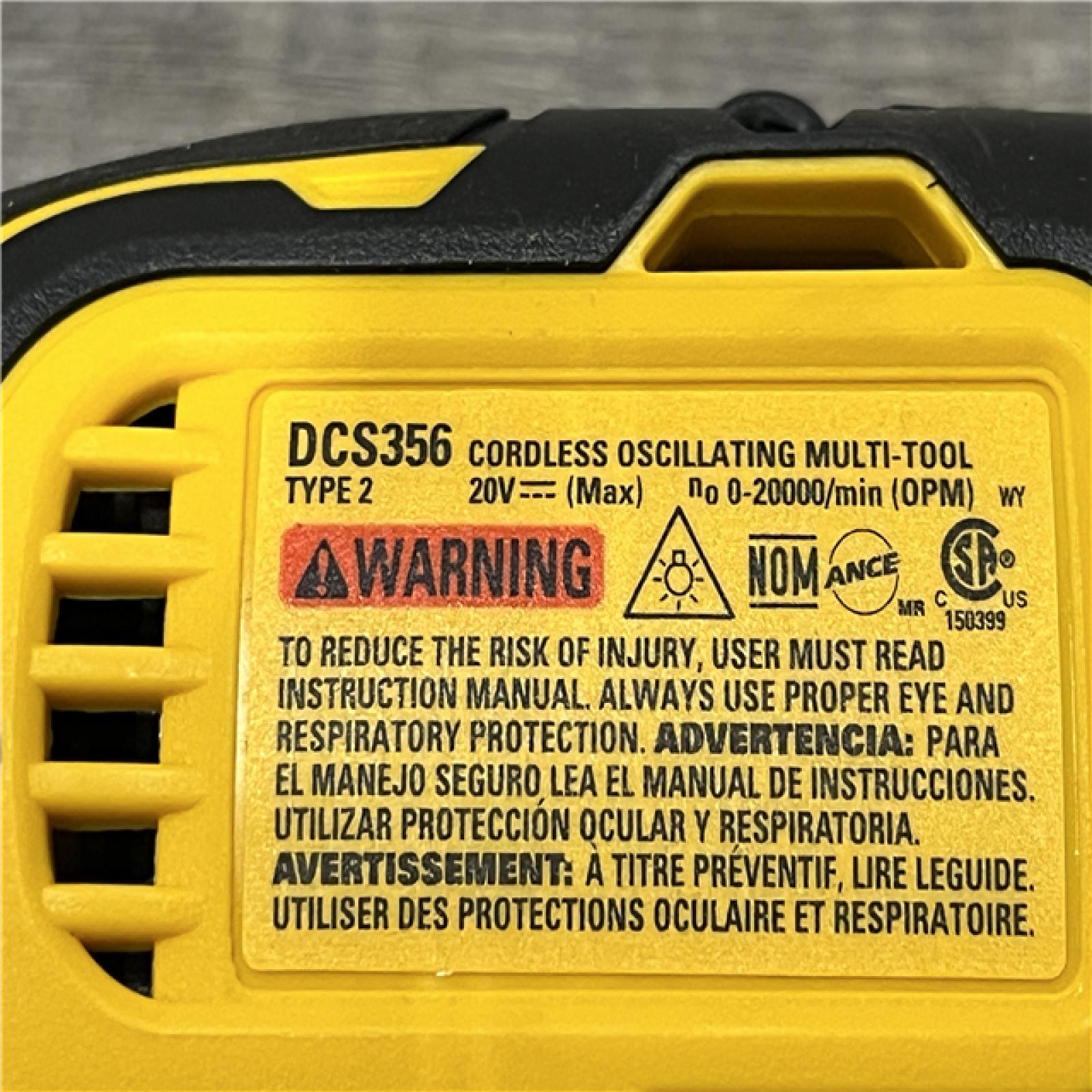 AS-IS DEWALT 20V MAX XR Cordless Brushless 3-Speed Oscillating Multi Tool Kit