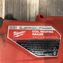 AS-IS Milwaukee FUEL 18-Volt Lithium-Ion Brushless Cordless Coil Roofing Nailer (Tool Only)