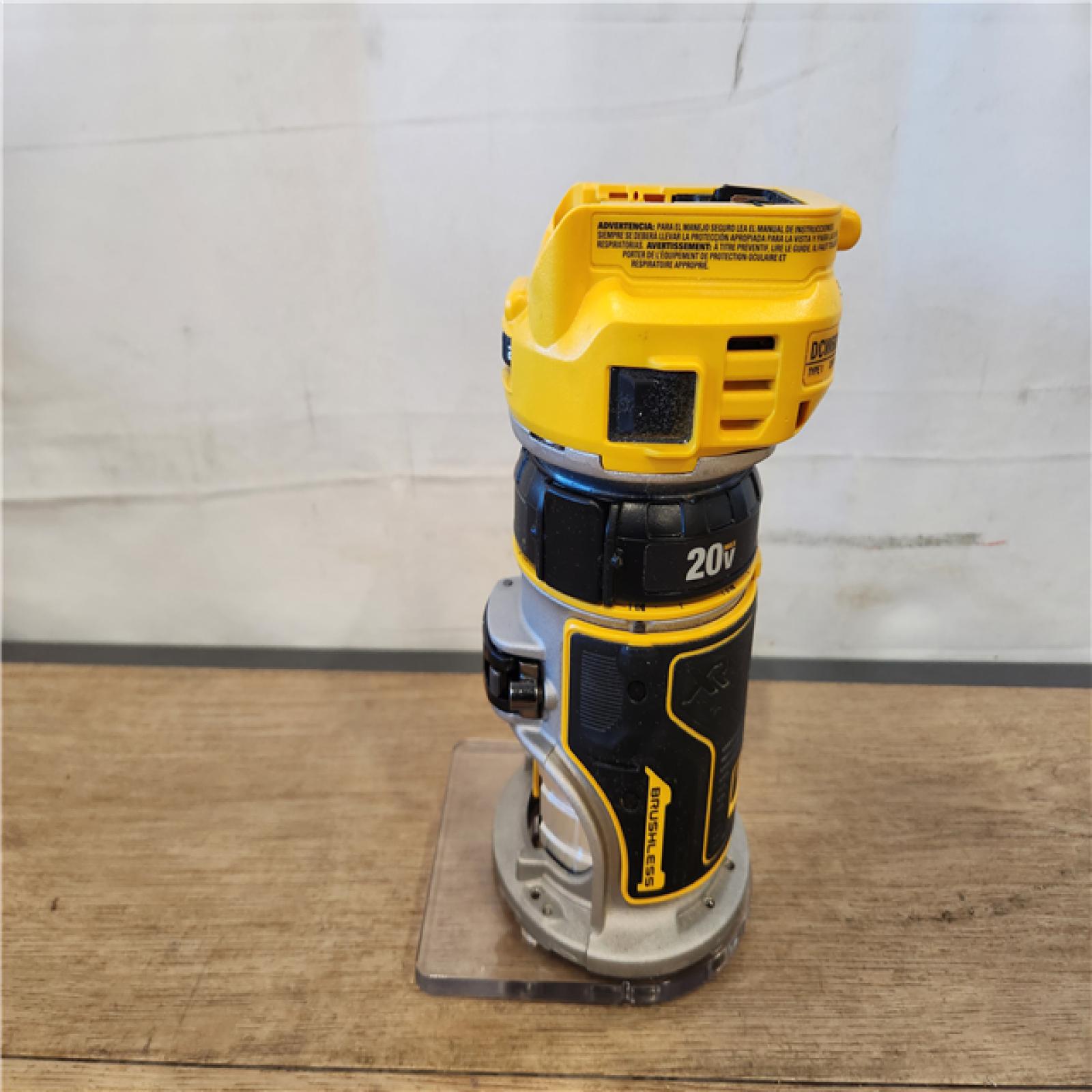 AS-IS- DEWALT 20V MAX XR Lithium-Ion Brushless Cordless Compact Router (Tool Only)