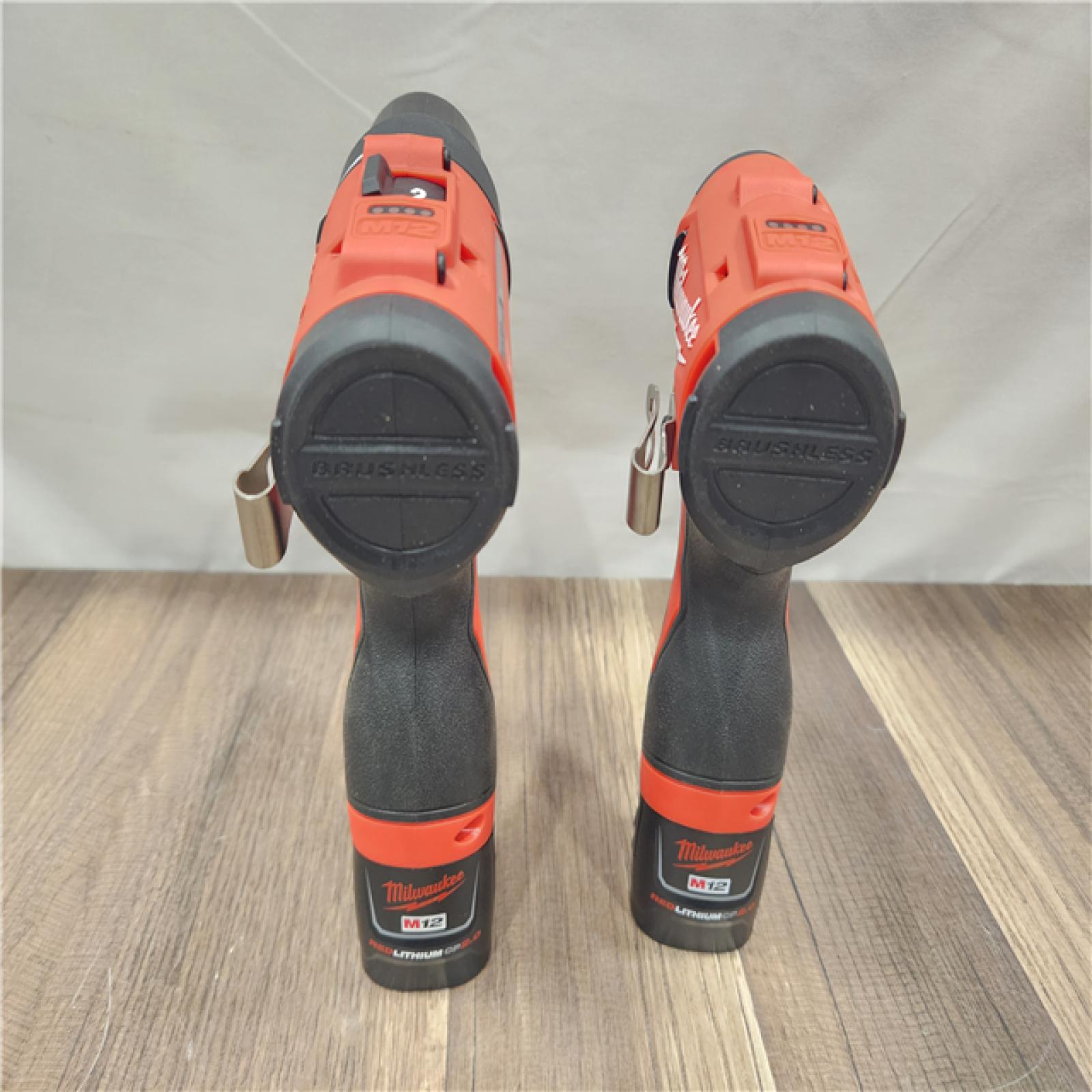 AS-IS- MILWAUKEE M12 4 TOOL COMBO KIT