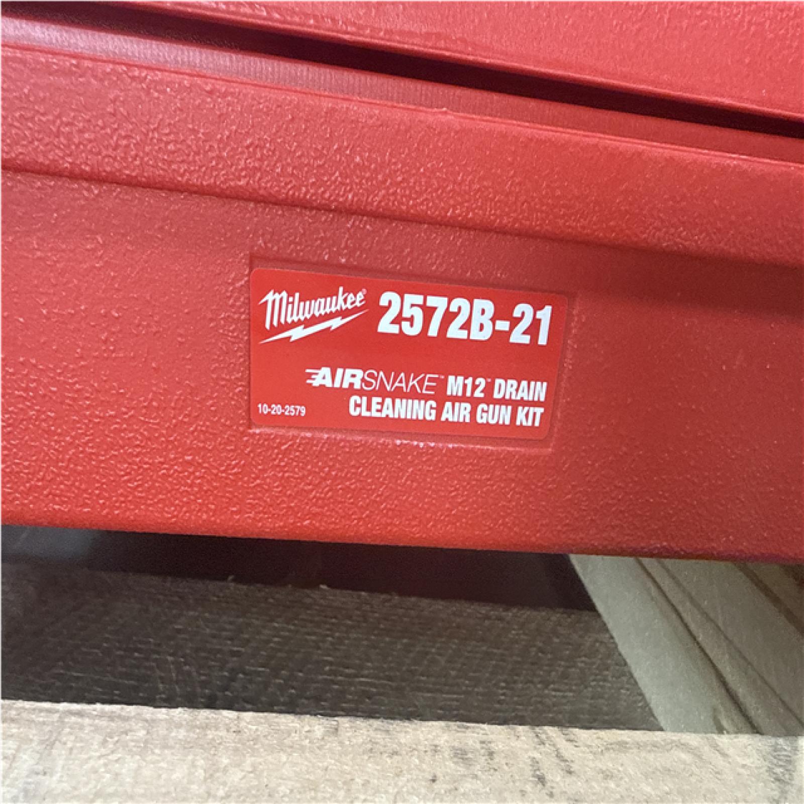 CALIFORNIA AS IS MILWAUKEE AIR SNAKE M12 DRAIN CLEANING AIR GUN KIT