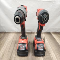 AS-IS- MILWAUKEE FUEL 18V Lithium-Ion Brushless Cordless Hammer Drill and Impact Driver Combo Kit