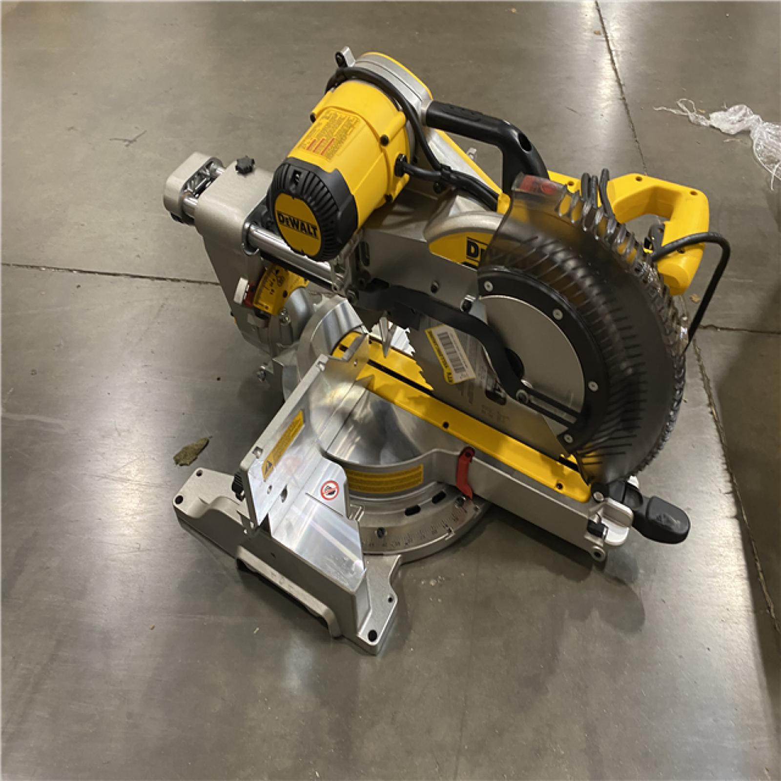 As-Is-  DEWALT 15 Amp Corded 12 in. Double Bevel Sliding Compound Miter Saw