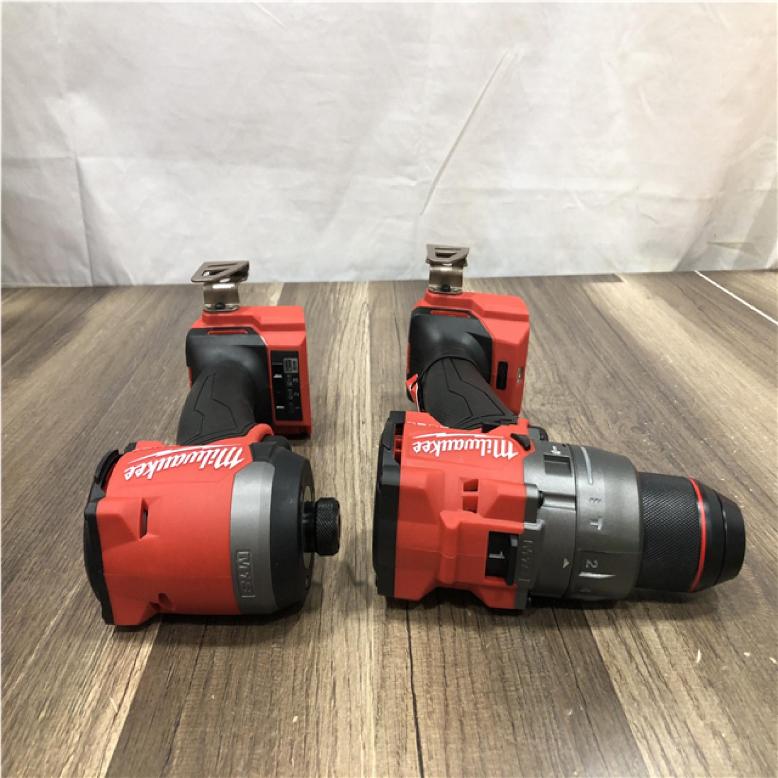 AS-IS Milwaukee FUEL 18V Lithium-Ion Brushless Cordless Hammer Drill and Impact Driver Combo Kit